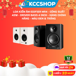 Loa kiểm âm Edifier MR4 - Công suất 42W - Driver Bass 4 Inch - Hàng chính hãng - Màu Đen & Trắng