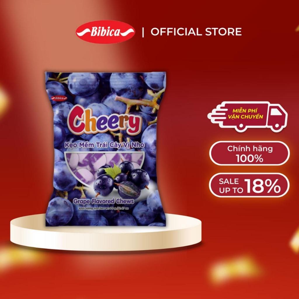 Kẹo Mềm Trái cây Cheery Nho Bibica 140g