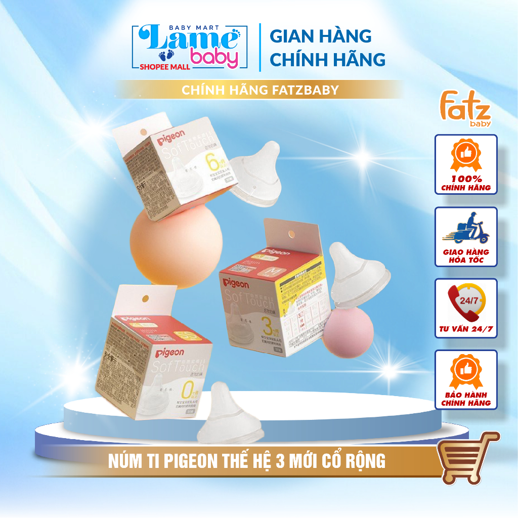 Núm ti Pigeon Lame thế hệ 3 mới cổ rộng