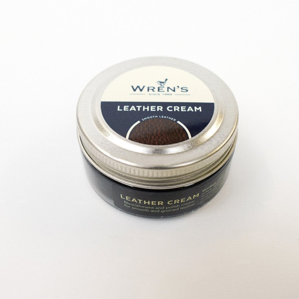 #93 Xi kem dưỡng màu đồ da Wren’s Leather Cream nhập khẩu Pháp màu đen/màu nâu dành cho các loại da túi, áo, giày