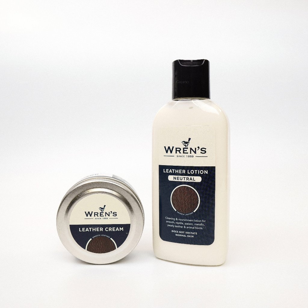 #93 Xi kem dưỡng màu đồ da Wren’s Leather Cream nhập khẩu Pháp màu đen/màu nâu dành cho các loại da túi, áo, giày