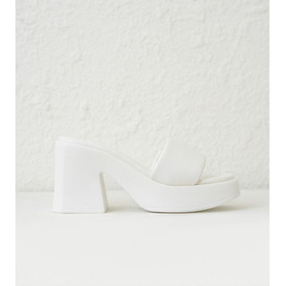 Olv - giày christa white heels