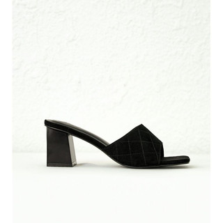 Olv - giày genesis black heels
