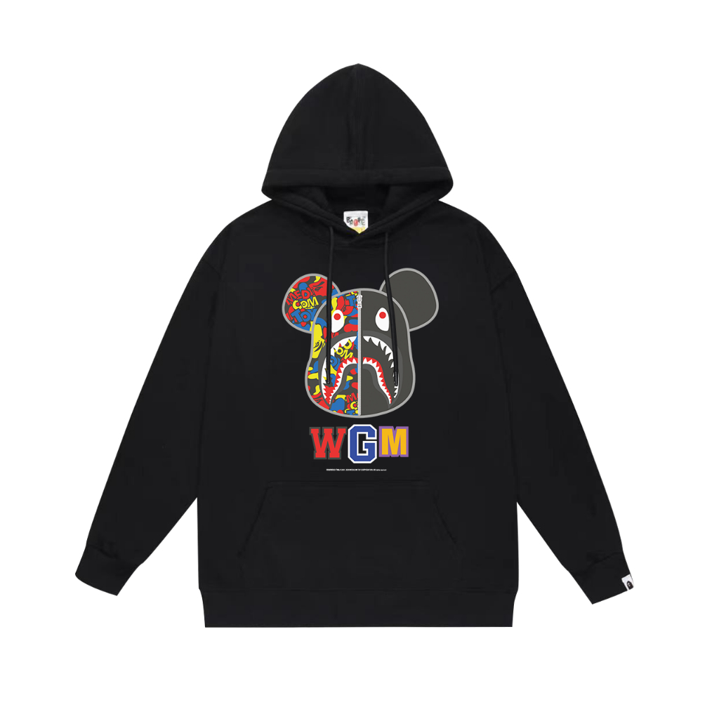 Áo Hoodie Bape Shark nỉ lót lông hàng cao cấp ss2024