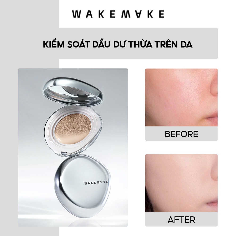 Phấn Nước Che Phủ Hoàn Hảo, Căng Bóng Cushion Wakemake Water Velvet Cover 15g