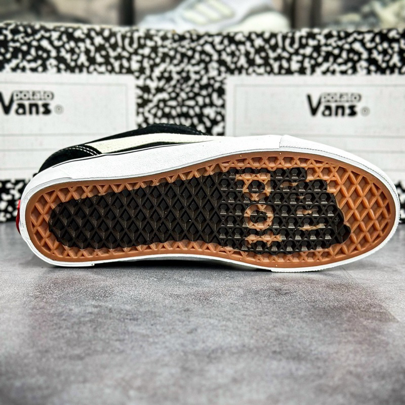 Giày Sneaker Van Imran Potato Black White, Giayf Vans Knu skool trắng đen bản bẩn kèm dây thay thế