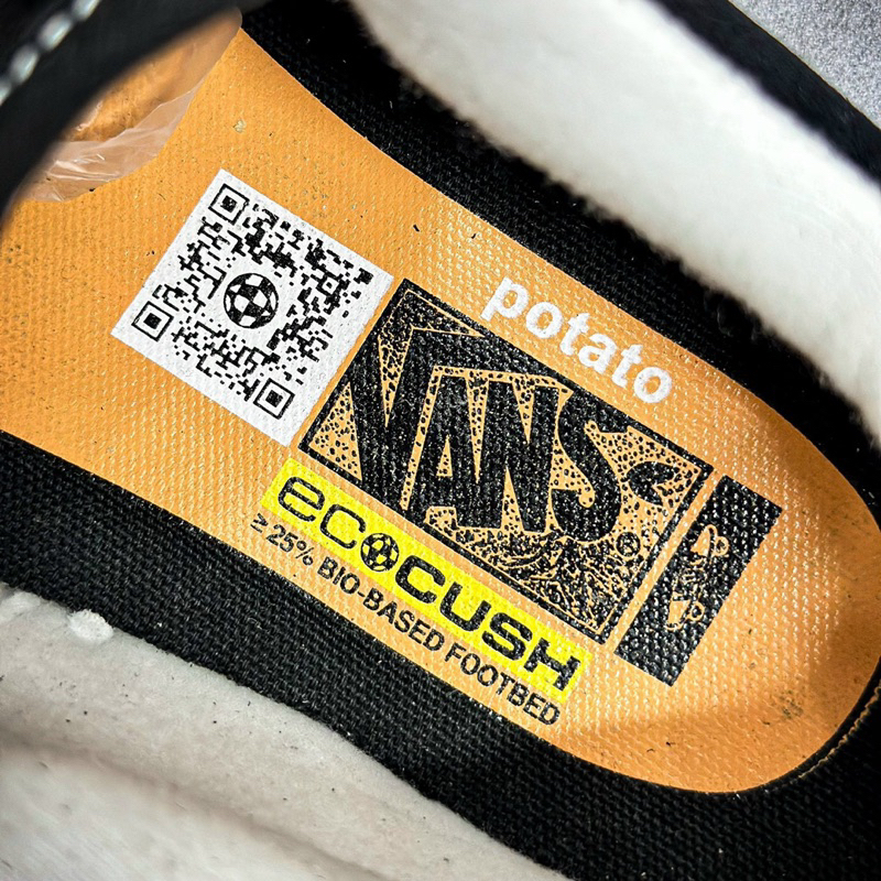 Giày Sneaker Van Imran Potato Black White, Giayf Vans Knu skool trắng đen bản bẩn kèm dây thay thế