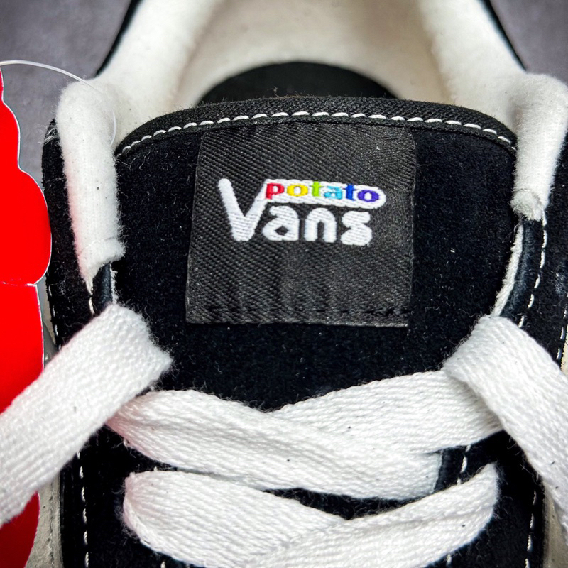 Giày Sneaker Van Imran Potato Black White, Giayf Vans Knu skool trắng đen bản bẩn kèm dây thay thế