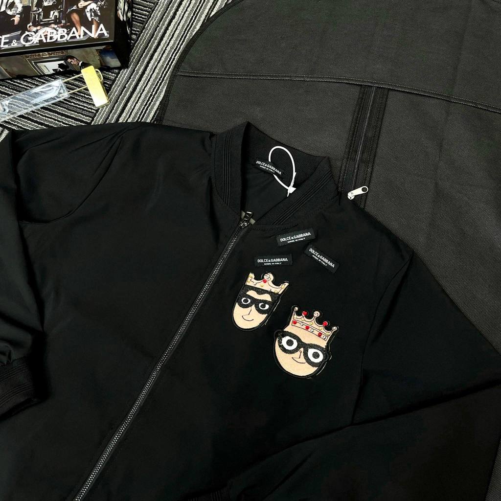 Áo Khoác Nam DG Thêu Hình Vương Miện Hàng Cao Cấp - Áo Khoác Nam DG 2 Lớp Siêu Đẹp