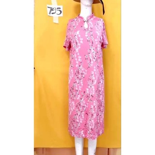 đầm sườn xám thun hồng size L. S795