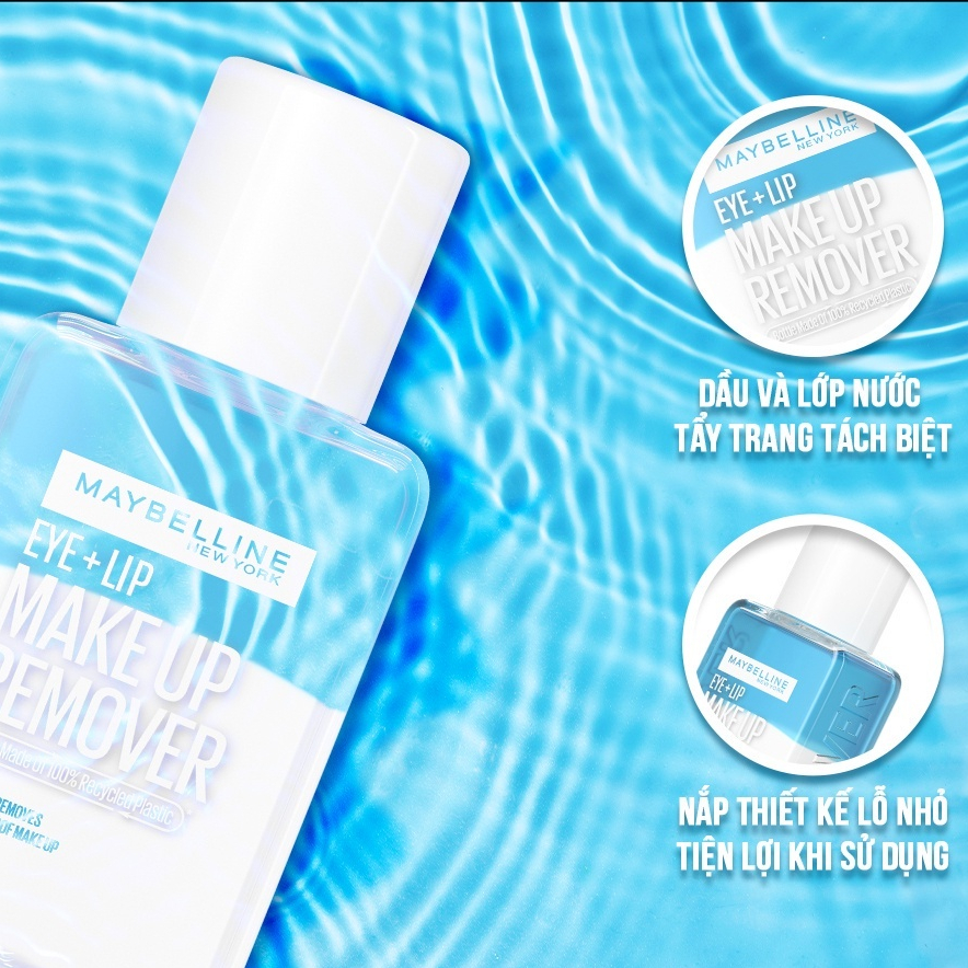 [MẪU MỚI] Nước Tẩy Trang Mắt Môi Maybelline Make Up Remover Eye & Lip (40ml, 150ml)