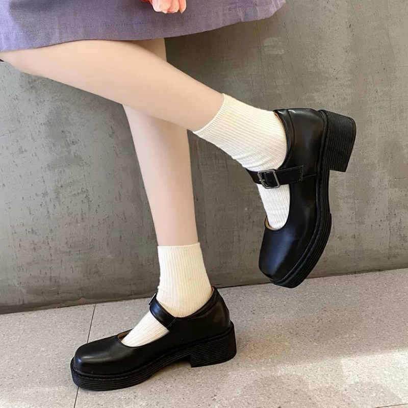 Giày búp bê có quai Mary Jane vintage học sinh Yannie Lolita - Yannie