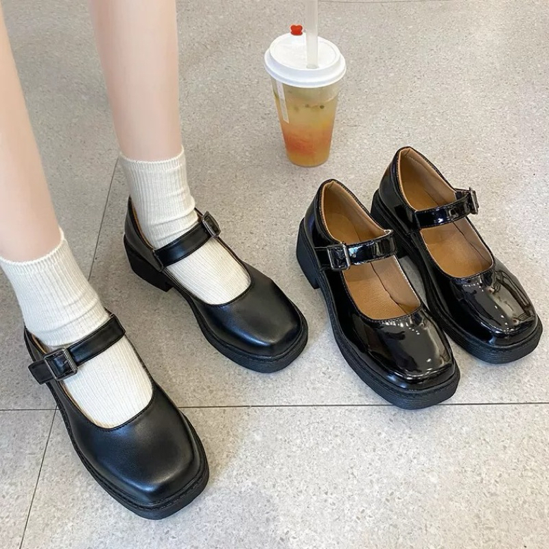 Giày búp bê có quai Mary Jane vintage học sinh Yannie Lolita - Yannie