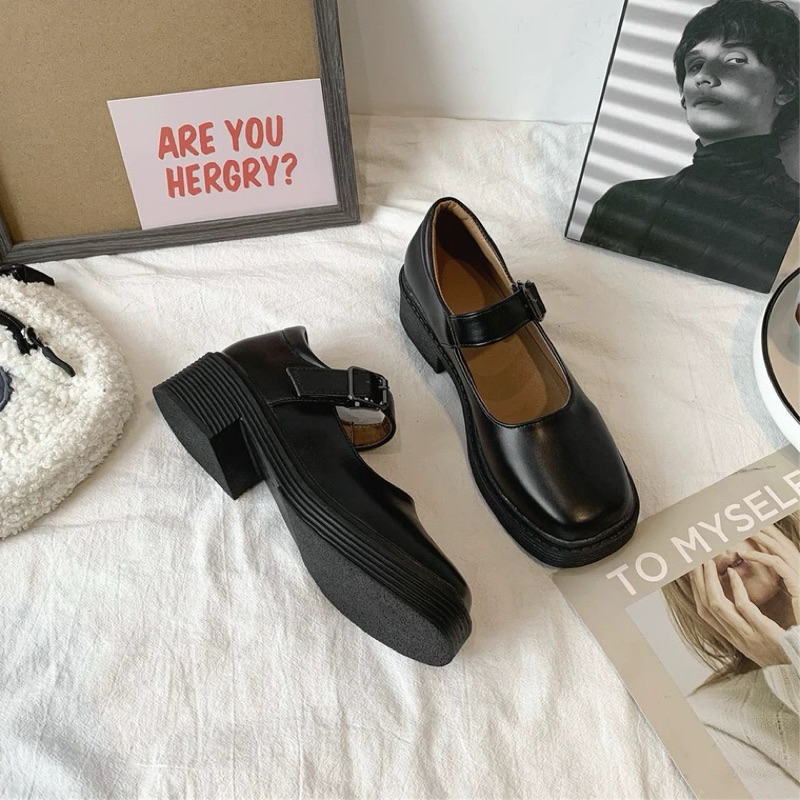 Giày búp bê có quai Mary Jane vintage học sinh Yannie Lolita - Yannie