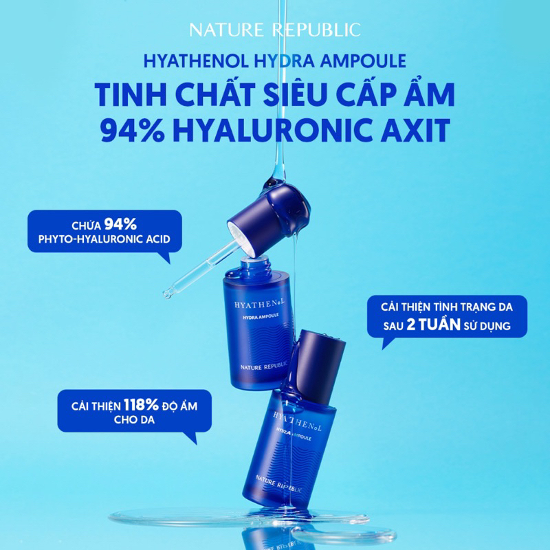 Tinh Chất Siêu Cấp Ẩm Nature Republic Hyathenol Hydra Ampoule 30ml
