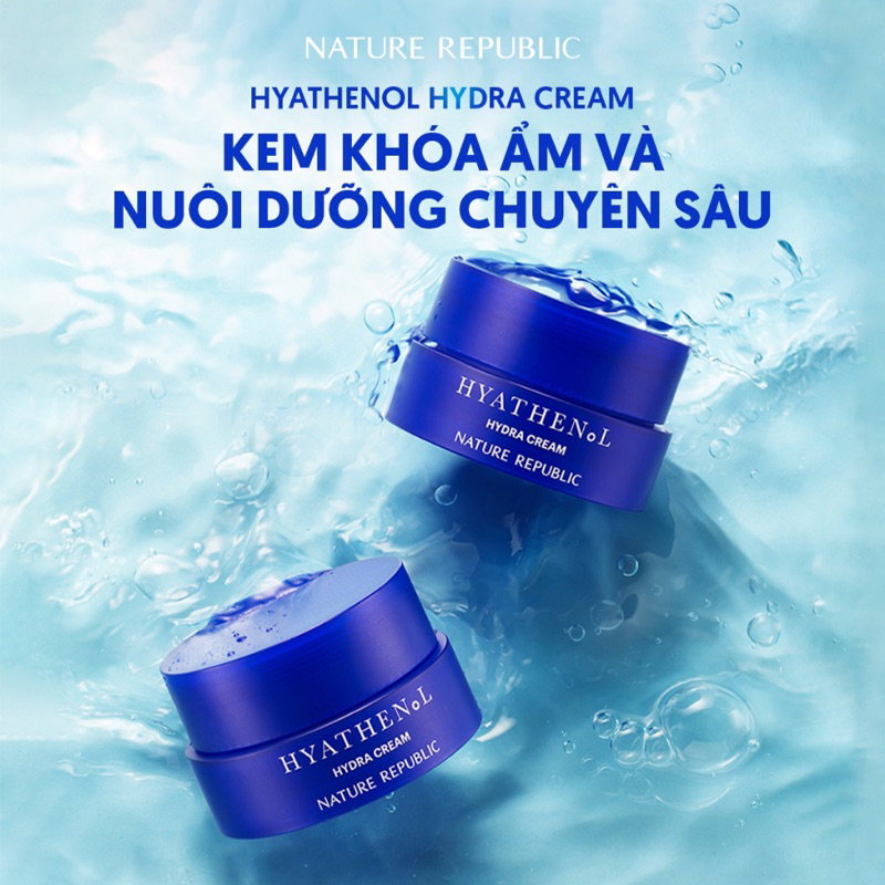 Kem Dưỡng Khoá Ẩm Nature Republic Hyathenol Hydra Cream 50ml