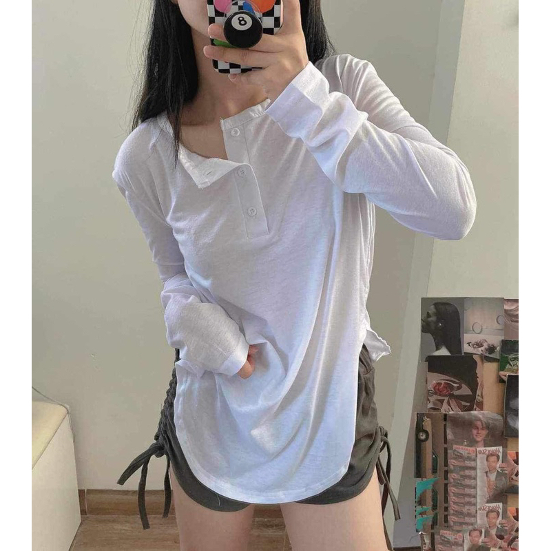 Áo dài tay dáng vest