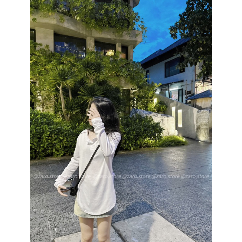 Áo dài tay dáng vest