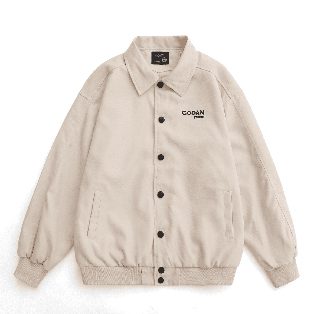 Áo Khoác Varsity Bomber Gooan Basic Form Rộng Unisex