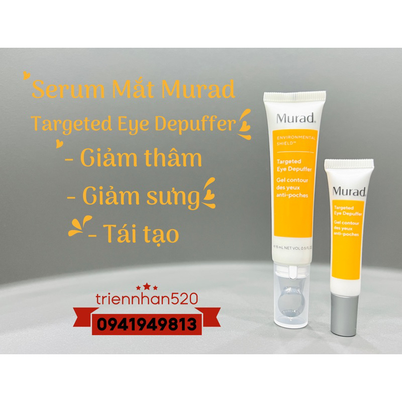 Serum mắt giảm thâm, giảm bọng mắt Murad Targeted Eye Depuffer - Targeted Wrinkle Corrector