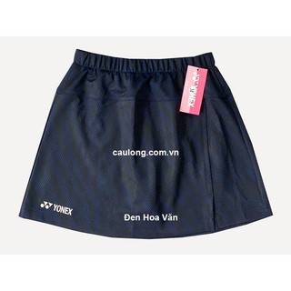 Váy cầu lông yonex 660 đen hoa văn