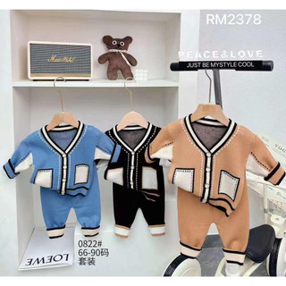 Bộ len cổ tim cho bé trai, bộ len cài cúc cho bé mẫu hot nhất 2023