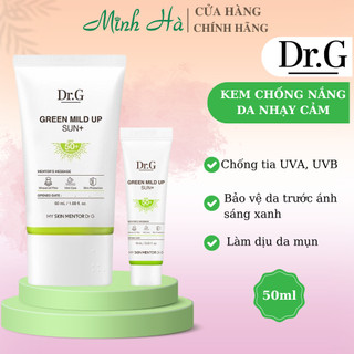 Kem chống nắng vật lý dr.g green mild up sun+ spf50+ pa++++ cho da nhạy cảm