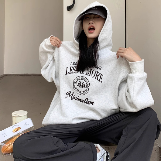 Áo Hoodie nỉ The Xide in hình chữ  form rộng oversize chất nỉ bông