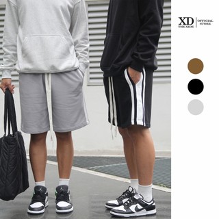 Quần Short The xide short nam nữ quần ba sọc form rộng oversize chất nỉ chân cua dày dặn co giãn