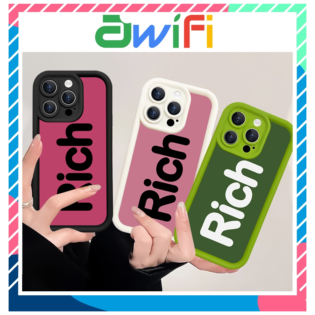 Ốp lưng iphone camera viền cao rich 6/6s/6plus/7/8/plus/x/xs/11/12/13/14/15/pro/max/plus/promax - Awifi Case A3-7
