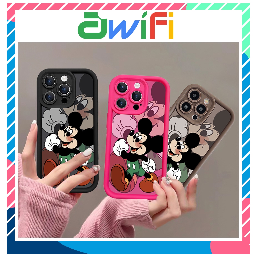 Ốp lưng iphone camera viền cao mic.key 6/6s/6plus/7/8/plus/x/xs/11/12/13/14/15/pro/max/plus/promax - Awifi Case C2-3