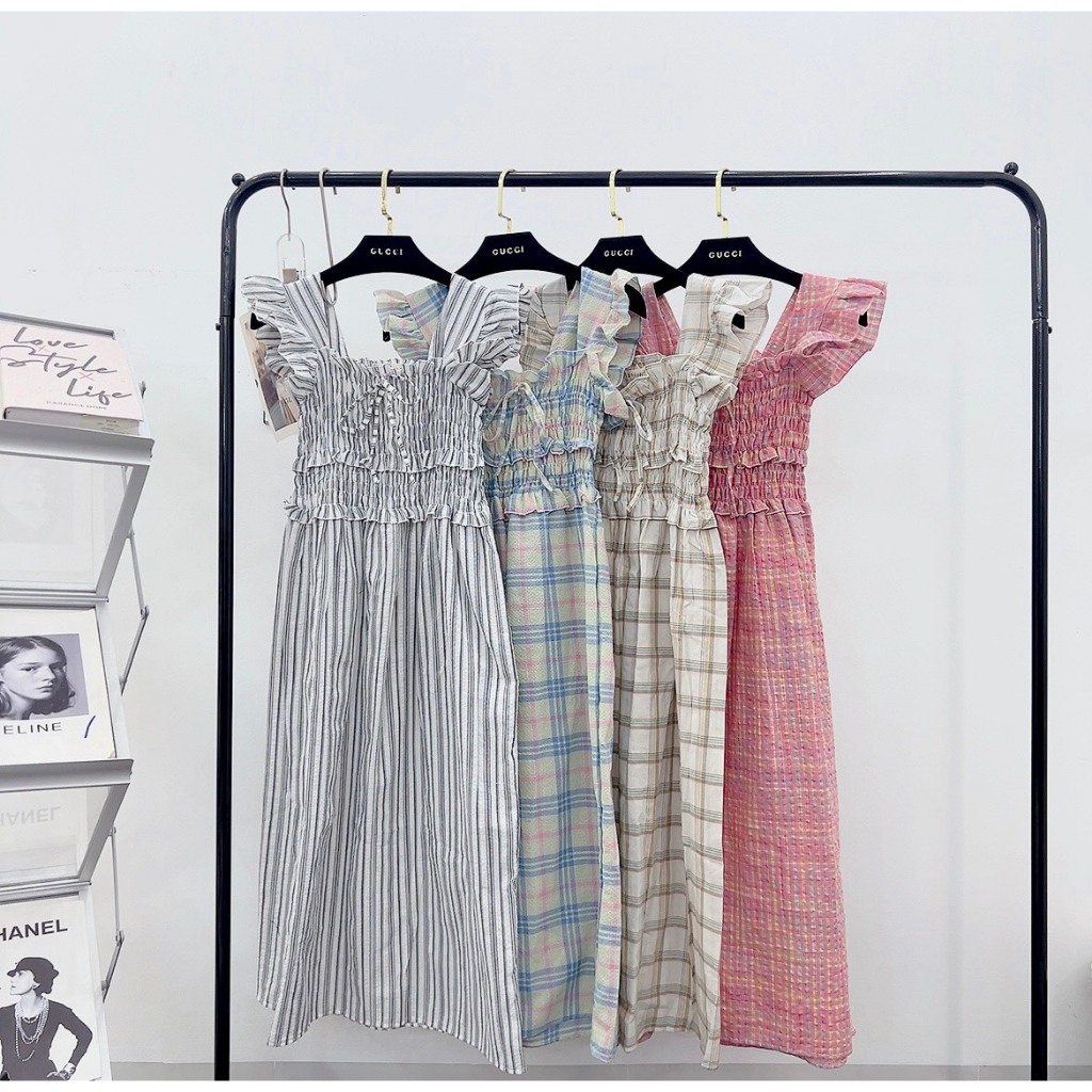Đầm nữ , váy nữ babydoll chất cotton pha thô mềm cao cấp 2 màu bầu bon chen thoải mái - Ruby Design