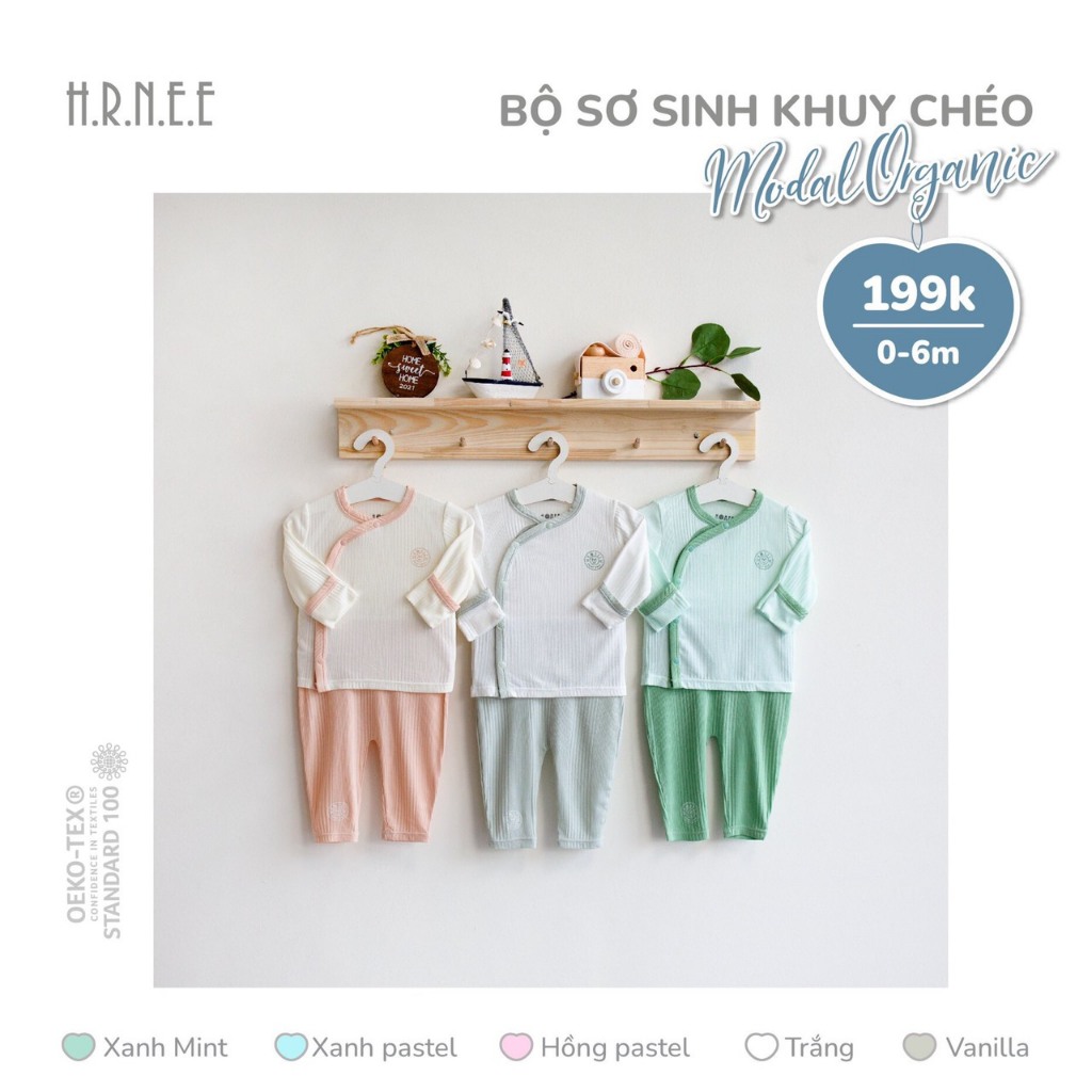 Bộ dài tay sơ sinh Hrnee modal.