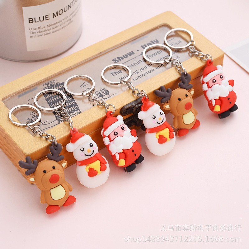 Móc khóa noel 3d quà tặng giáng sinh