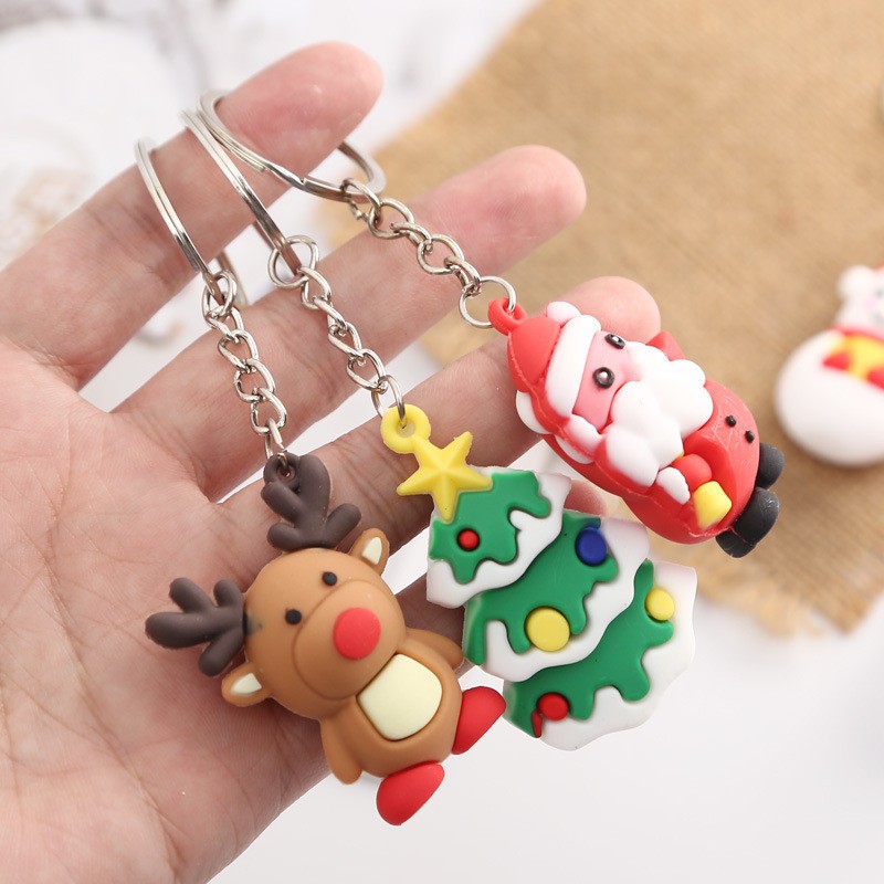 Móc khóa noel 3d quà tặng giáng sinh