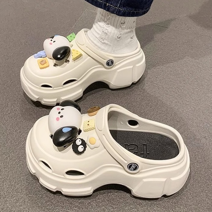 Dép sục cross đế bánh mì thời trang nữ sticker chó chất liệu EVA nhẹ êm - SAGI ĐẶNG