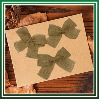 Nơ vải bố tự nhiên trang trí treo cây thông noel, giáng sinh