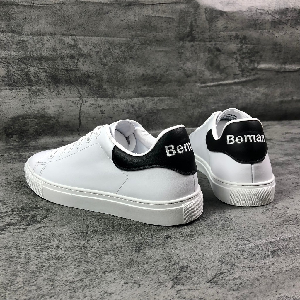 Giày thể thao Beman, giày sneakers nam, giày làm bằng da bò nappa nhập khẩu cao cấp, đế cao su đúc nguyên khối