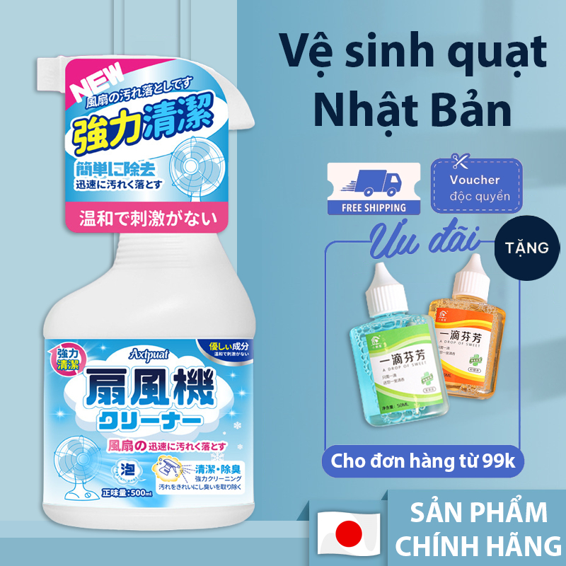 Vệ sinh quạt máy, Làm sạch cánh quạt, lồng quạt, sạch như mới chai 500ml