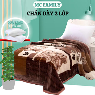 Chăn mền tuyết nhung 2 lớp loại dày siêu ấm, mền nhung cotton mềm mịn 1,6m x 2m  bao đẹp cao cấp- NHẬP TẠI XƯỞNG