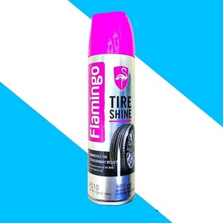 Chai Xịt Dưỡng Bóng Vỏ Lốp Ôtô Xe Máy - Phục Hồi Nhựa Đen FLAMINGO F010 500ml