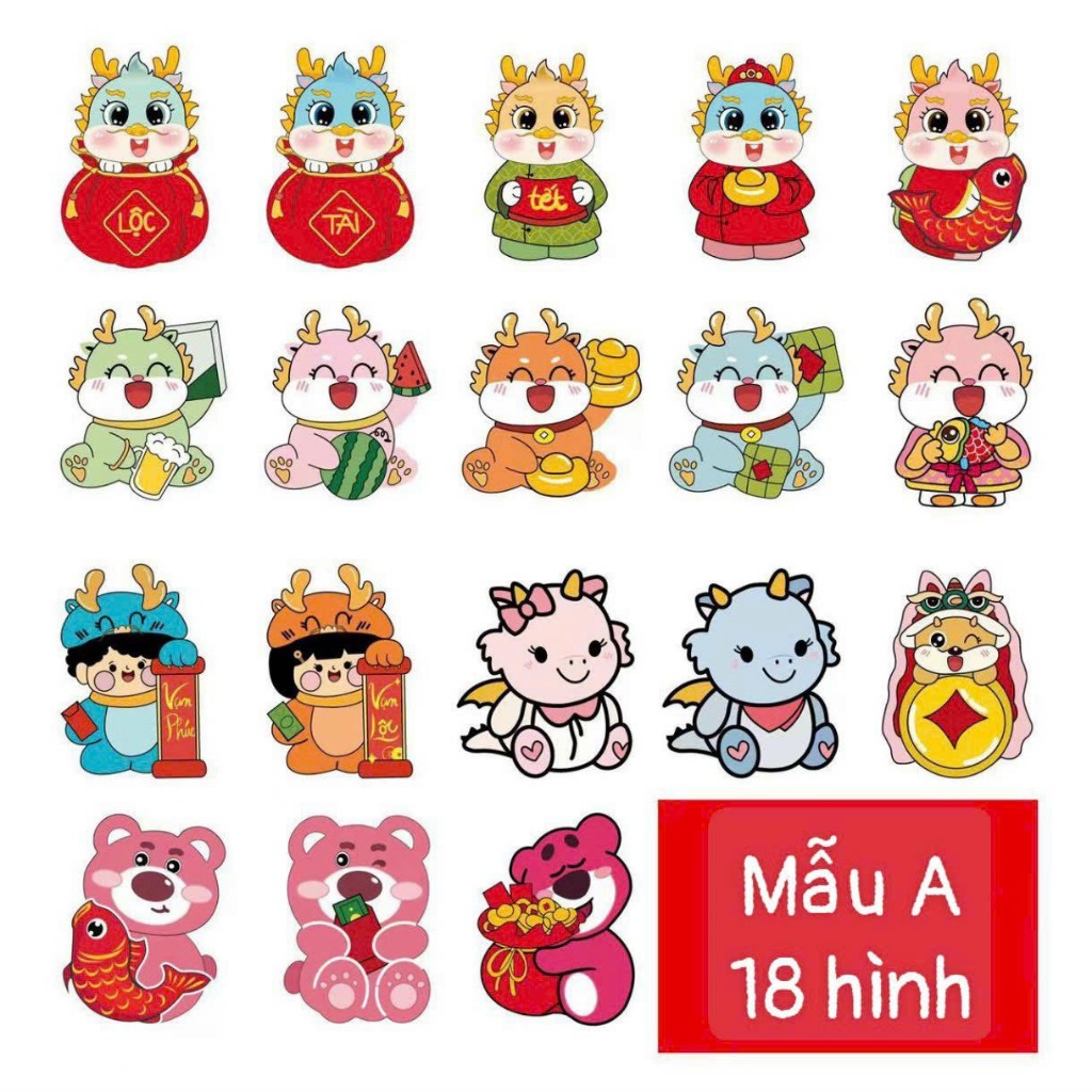 Bao lì xì chibi chi bi lì xì hoạt hình tết Giáp Thìn 2024 mới cao cấp đẹp độc lạ giao ngẫu nhiên