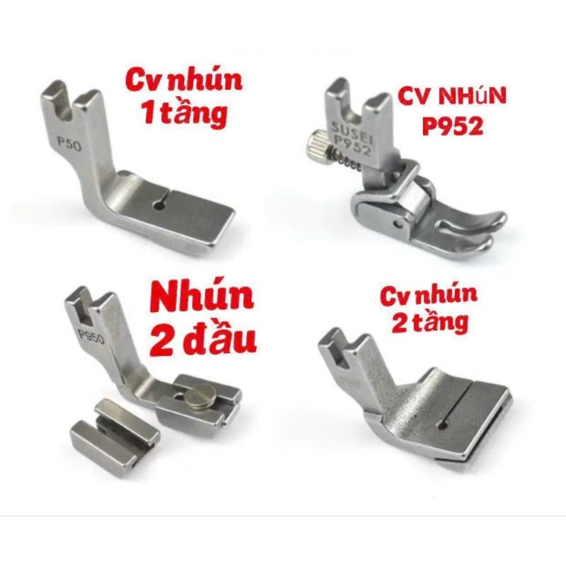 Chân vịt nhúm 1 tầng, nhúm 2 đầu, nhúm 2 tầng - nghành may
