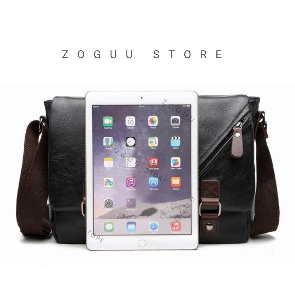 Túi đeo chéo da nam cao cấp, túi chéo nam đẹp nhiều ngăn có 5 ngăn đơn giản tiện dụng cho nam DNF287