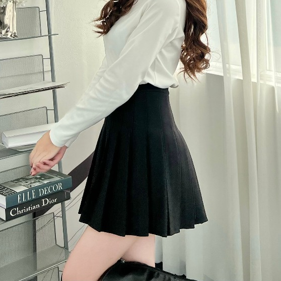 Chân váy dạ xếp ly dáng ngắn 247Plus - CVdaxeply869_P0K8