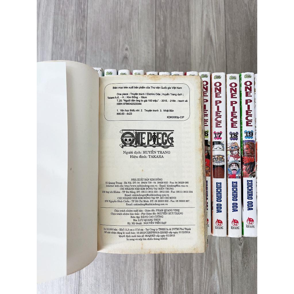 One Piece Từ T1-T25, T51-T60 Lẻ.
