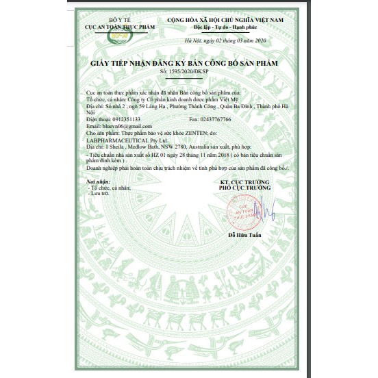 Viên uống ZENTEN SUPER ALBUMIN hộp 30 viên từ ÚC giúp tăng cường miễn dịch