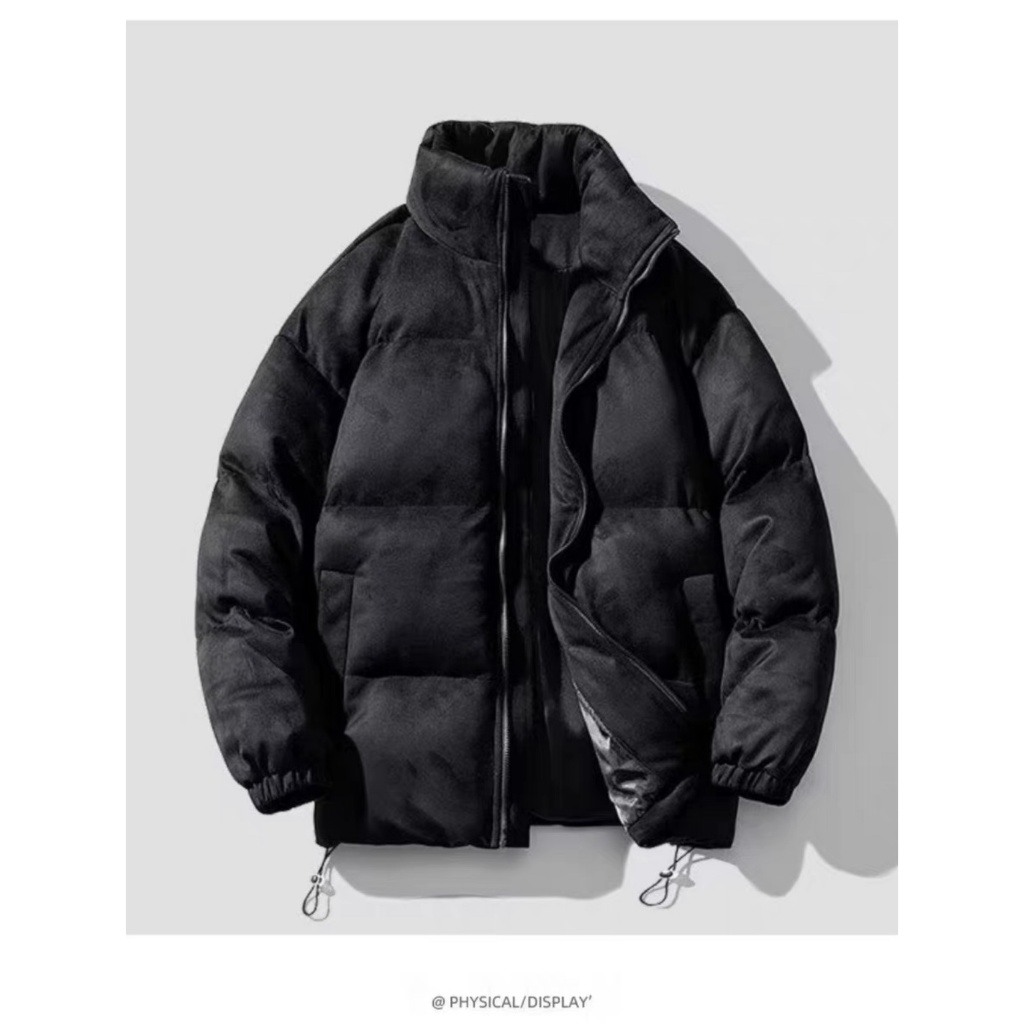 Áo phao da lộn lót nỉ bông 3 màu thời trang cho nam nữ