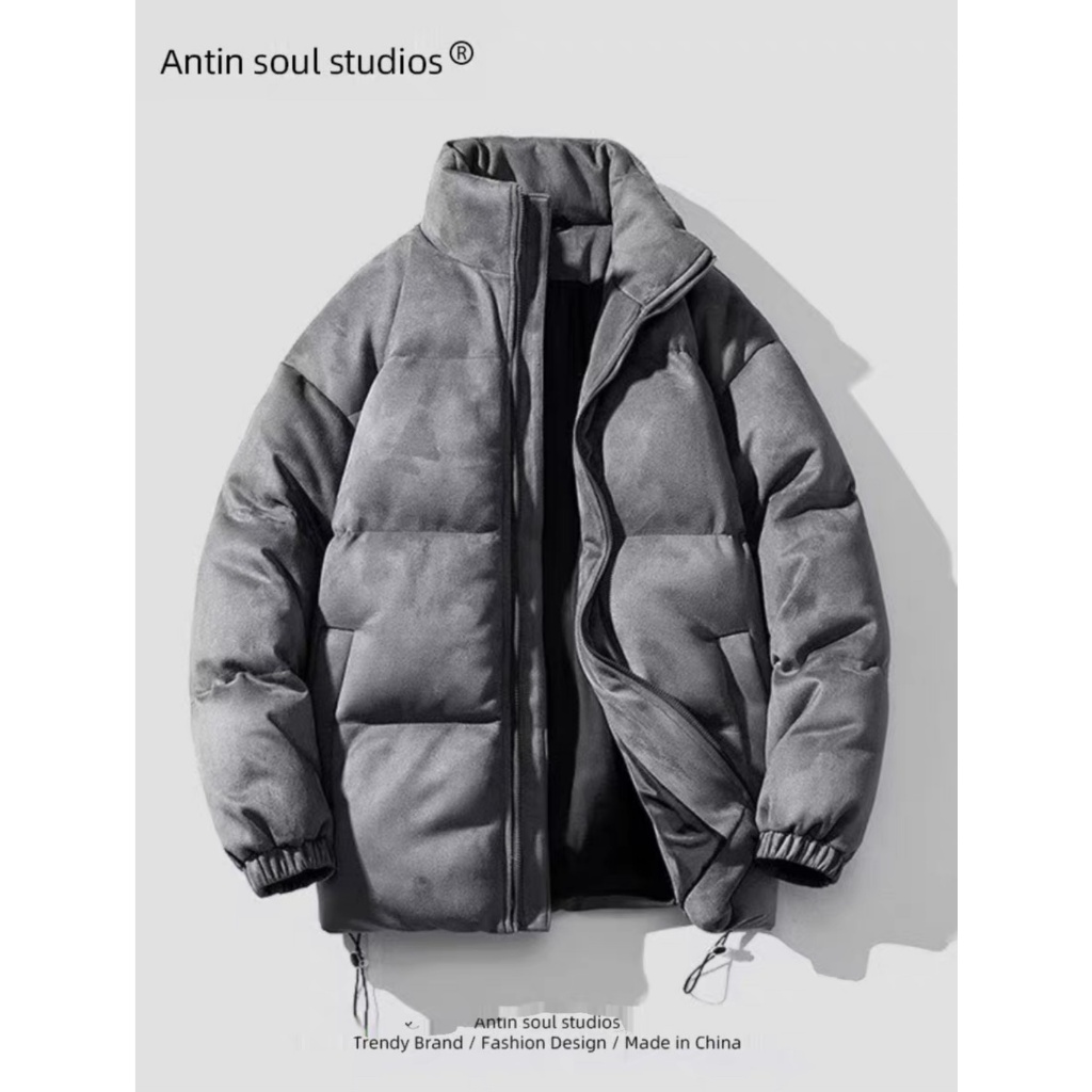 Áo phao da lộn lót nỉ bông 3 màu thời trang cho nam nữ