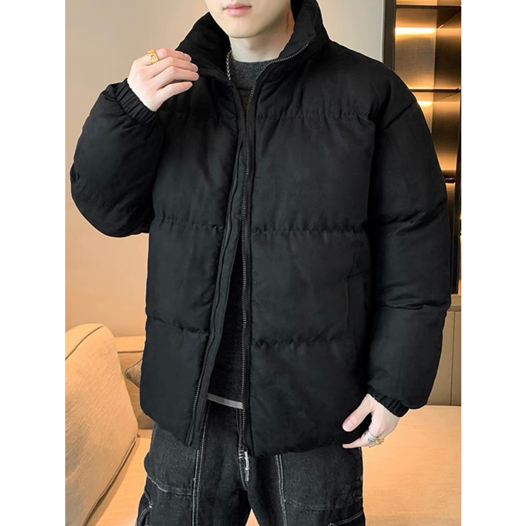 Áo phao da lộn lót nỉ bông 3 màu thời trang cho nam nữ